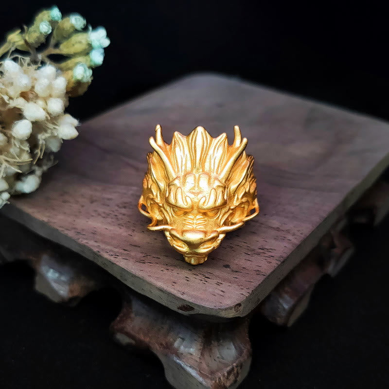 KarmaRipple's Golden Dragon Fortune Protection Ring p1