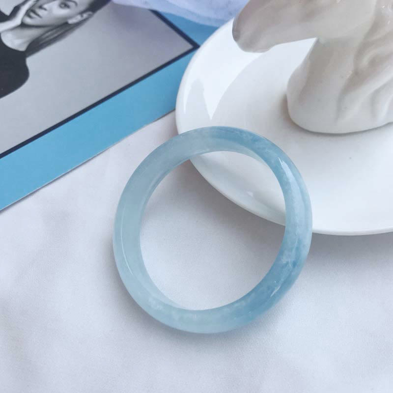 KarmaRipple's Authentic Aquamarine Blessing Bangle Bracelet ( p1
