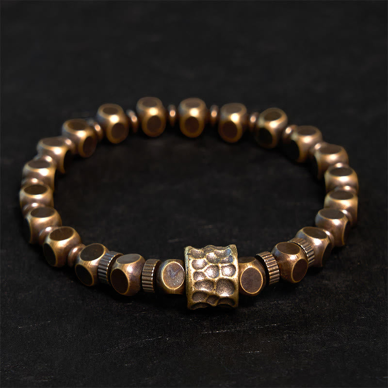 KarmaRipple's Bronze Meteorite Pattern Balance Bracelet p1