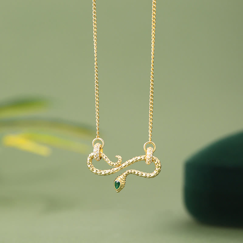 KarmaRipple's 999 Sterling Silver Year of the Snake Coiling Snake Infinite Symbol Blessing Pendant Necklace p1