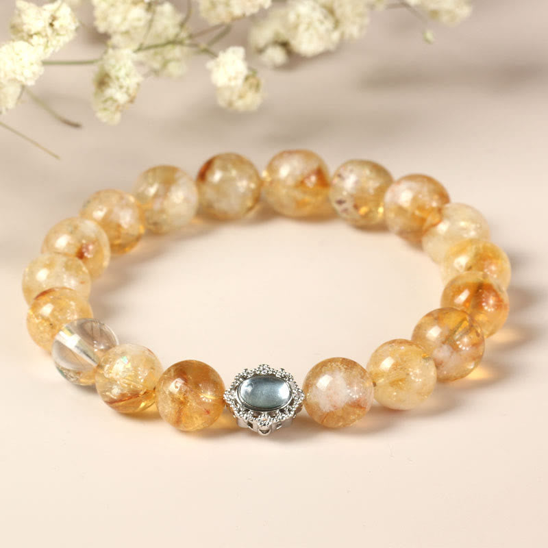 KarmaRipple's Authentic Citrine Rutilated Quartz Prosperity Bracelet p1