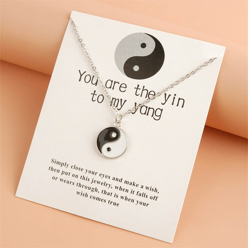 KarmaRipple's 2Pcs Yin Yang Balance Balance Pendant Necklace p1