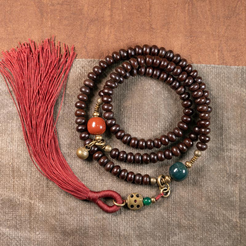 KarmaRipple's 108 Mala Beadwork Authentic Tibet Purple Bodhi Seed Auspiciousness Bracelet p1