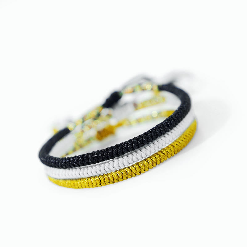 KarmaRipple's 3Pcs Tibetan Handmade Multicolor King Kong Weave Amulet Bracelet p1