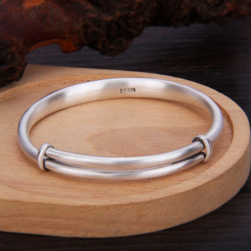 KarmaRipple's 999 Sterling Silver Koi Fish Lotus Wealth Fortune Bracelet Bangle p4