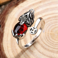 Bague ajustable FengShui Genstone PiXiu Wealth de KarmaRipple