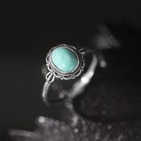 Bague de protection en argent sterling 925 et agate rouge turquoise tibétaine de KarmaRipple