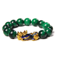 Bracelet de protection d'abondance en jade Pixiu de KarmaRipple