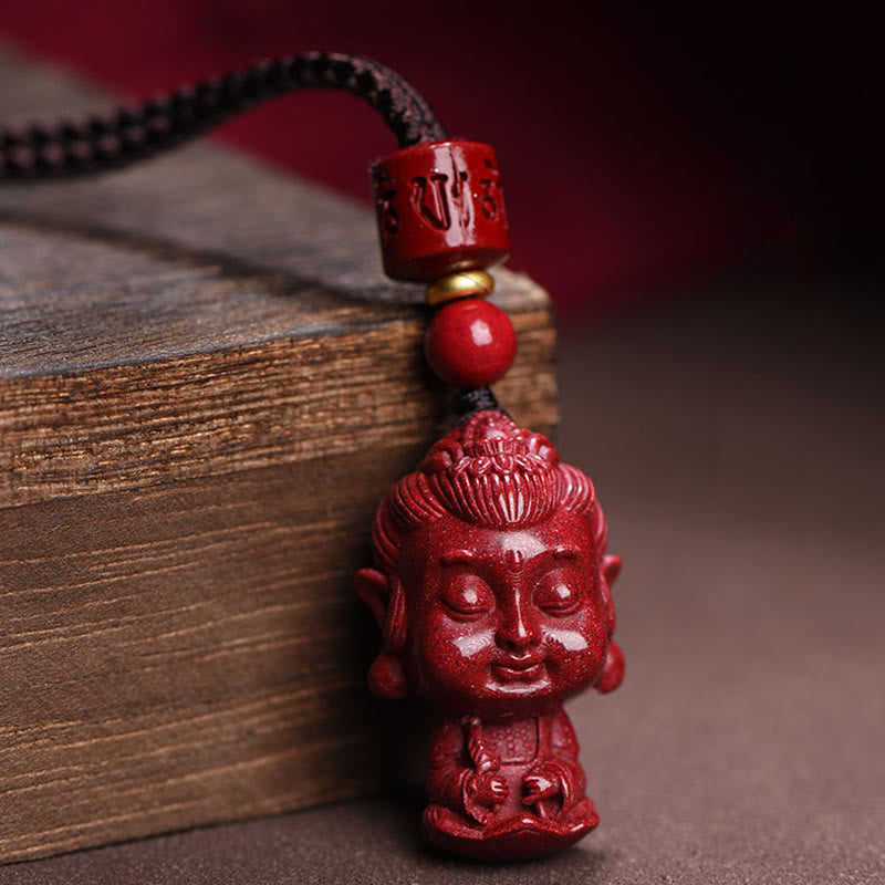 KarmaRipple's Chinese Zodiac Natal Buddha Authentic Cinnabar Amulet Keep Away Evil Spirits Pendant Necklace p1