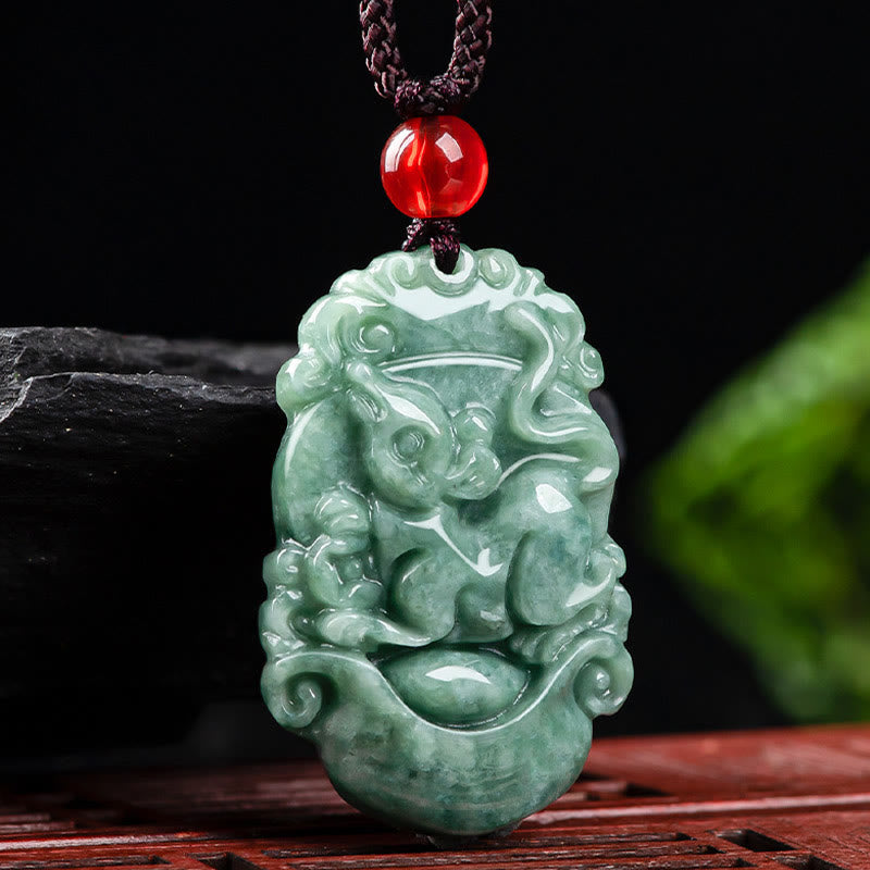 KarmaRipple's Authentic Jade 12 Chinese Zodiac Prosperity Pendant Necklace p19