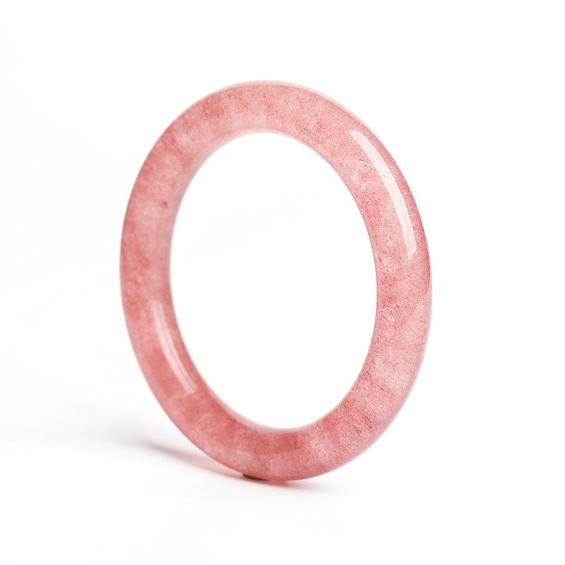 KarmaRipple's Authentic Strawberry Quartz Love Balancing Bracelet Bangle p10
