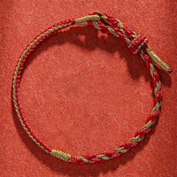 Bracelet tressé fait main KarmaRipple avec motif du zodiaque chinois, lapin, coq, rat, cheval, dragon