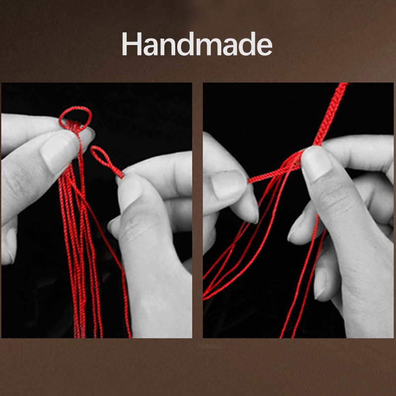 KarmaRipple's 999 Gold Fortunate Bead Eight Thread Peace Weave Red Rope Bracelet p11