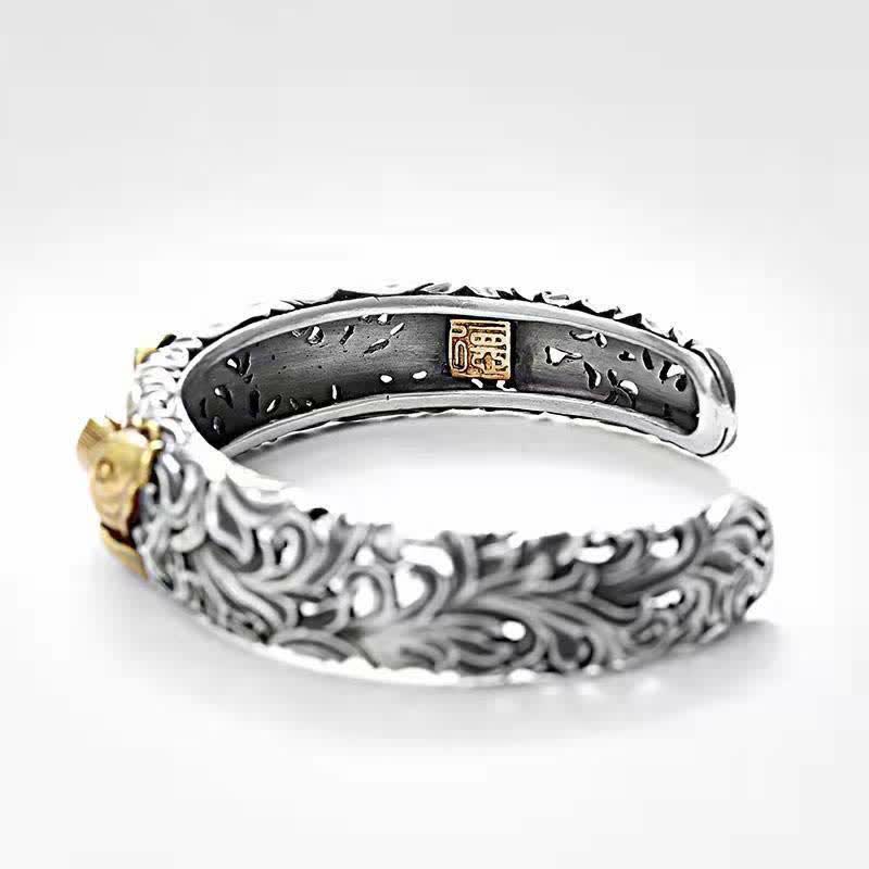 KarmaRipple's Koi Fish Grass Pattern Prosperity Wealth Bracelet Bangle p5