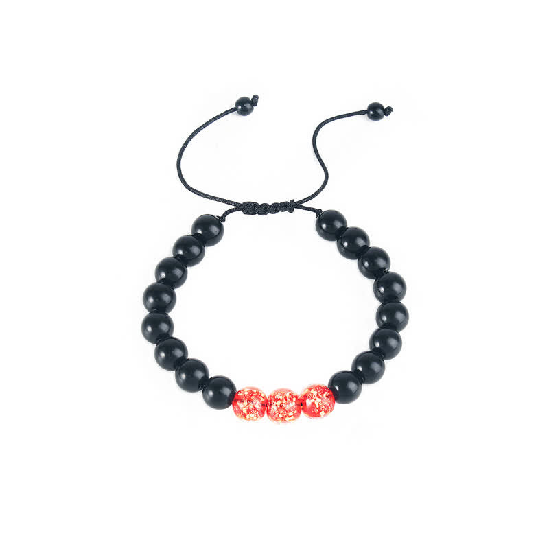 KarmaRipple's Black Obsidian Luminous Glowstone Strength Bracelet p14