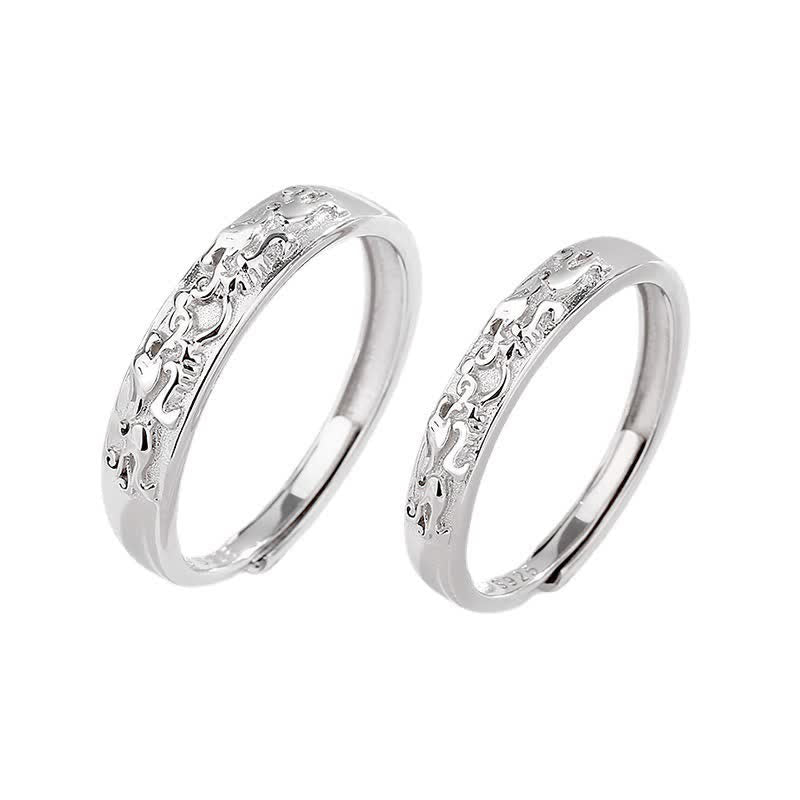 KarmaRipple's 925 Sterling Silver PiXiu Balance Adjustable Pair Ring p7