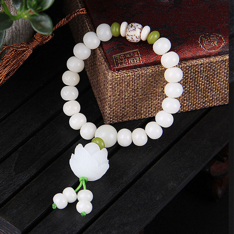 KarmaRipple's Lotus Authentic Ivory Bodhi Seed Fortune Bracelet p3