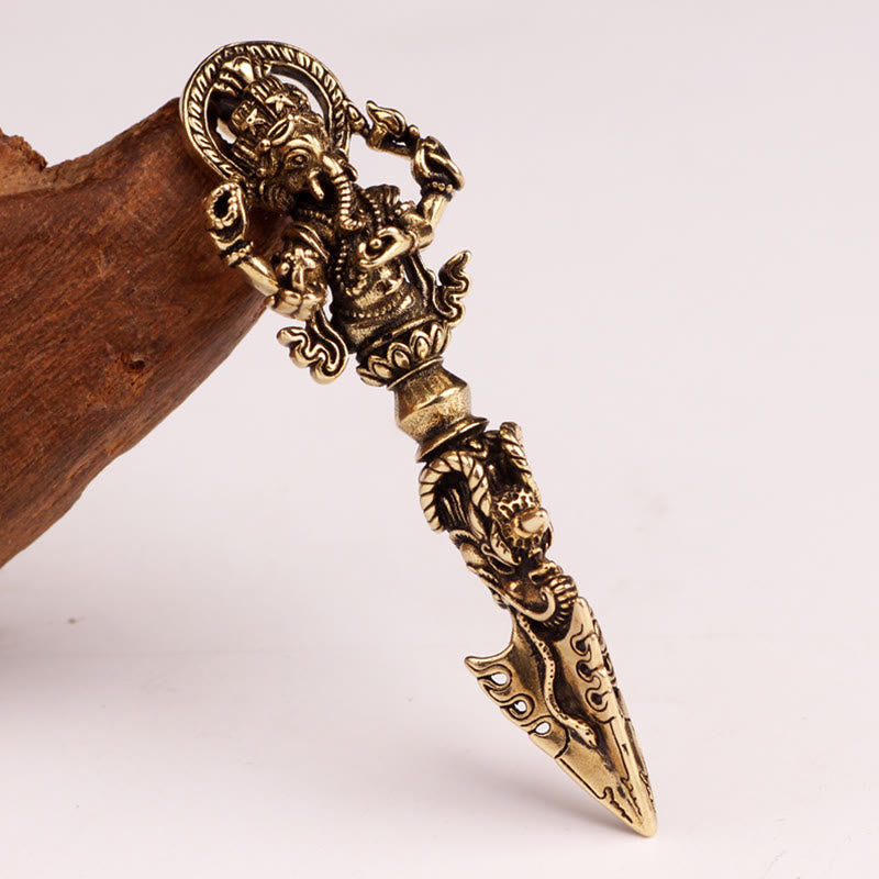 KarmaRipple's Tibetan Ganesh Ganpati Elephant God of Wealth Dorje Vajra Spiritual Power Pendant Necklace p11