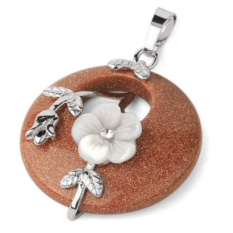 KarmaRipple's Various Gemstone Amethyst Green Aventurine Flower Balancing Pendant Necklace p19