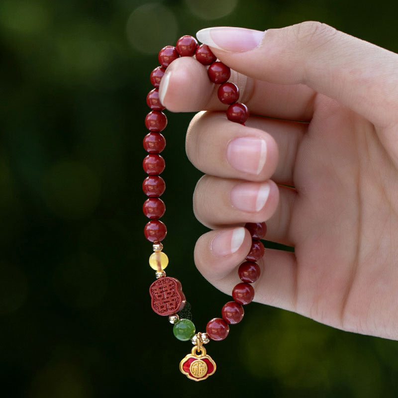 KarmaRipple's Cinnabar Happiness Calm Bracelet p2