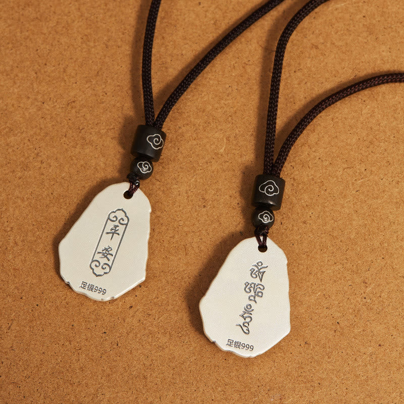 KarmaRipple's 999 Sterling Silver Ksitigarbha Buddha Zakiram Goddess Pendant Necklace p10