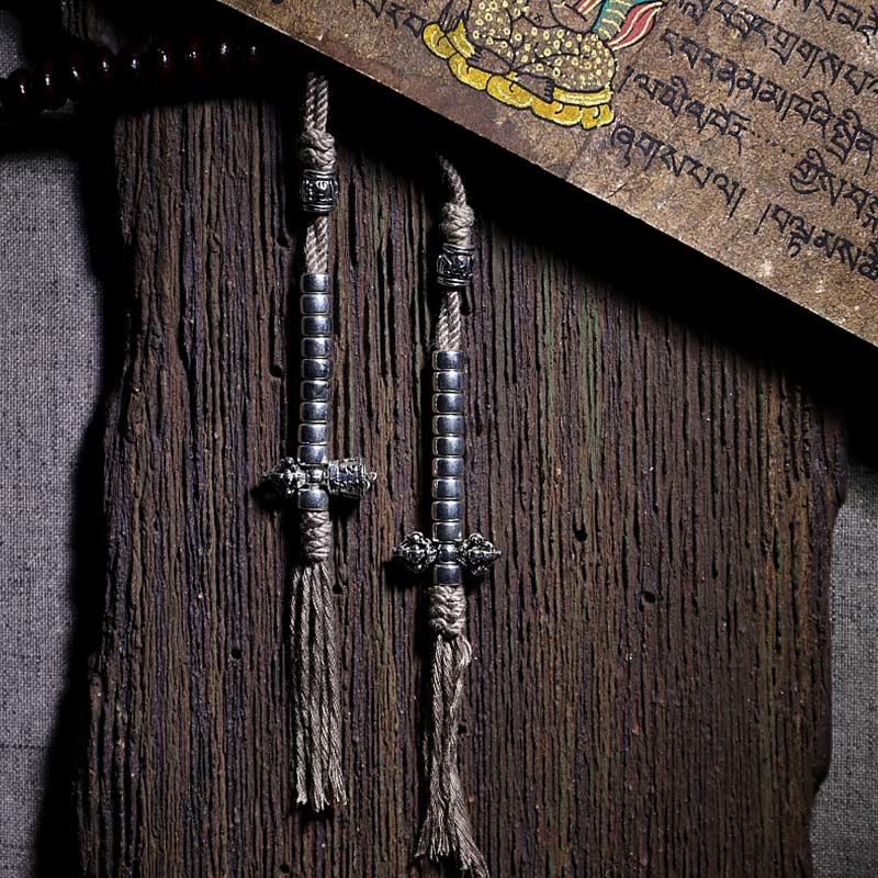 KarmaRipple's Authentic Tibet 108 Mala Beadwork Purple Bodhi Seed Three-eyed Dzi Bead Bronze Dorje Balance Bracelet p9