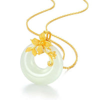 Pendentif Calme en Jade Ivoire Tibétain de KarmaRipple