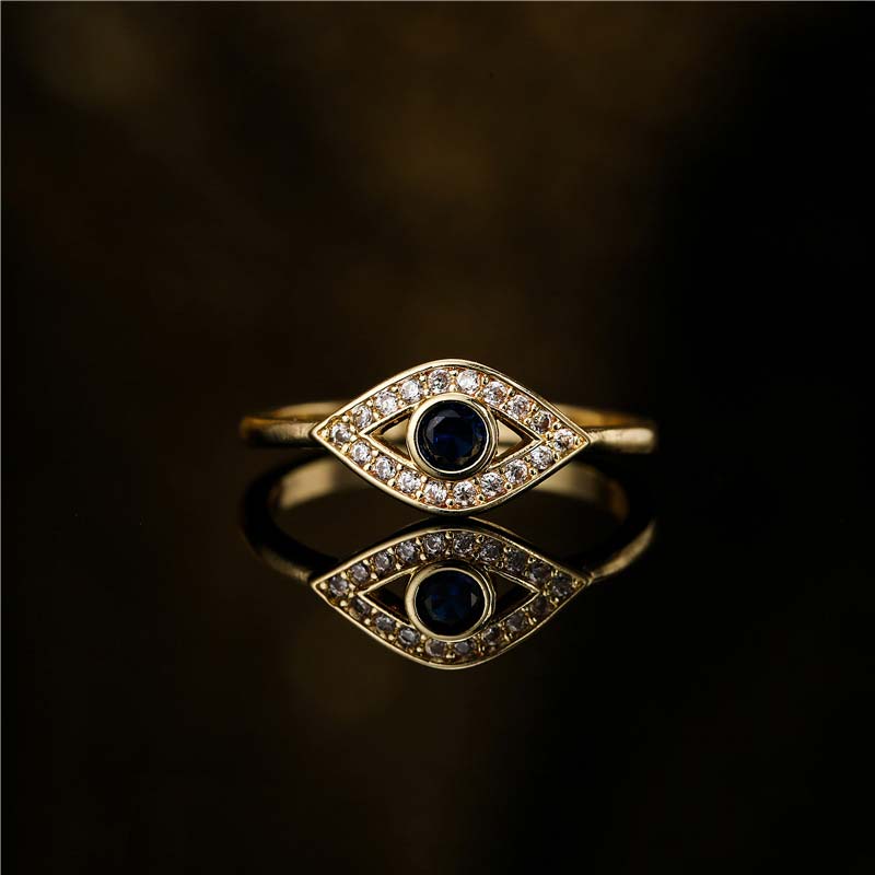 KarmaRipple's Evil Eye Protection Blessing Bronze Ring p1