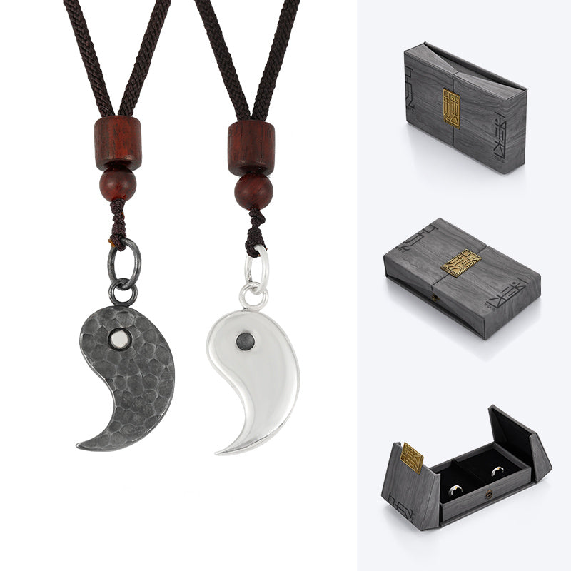 KarmaRipple's 990 Sterling Silver Yin Yang Balance Balance Pendant Necklace p23