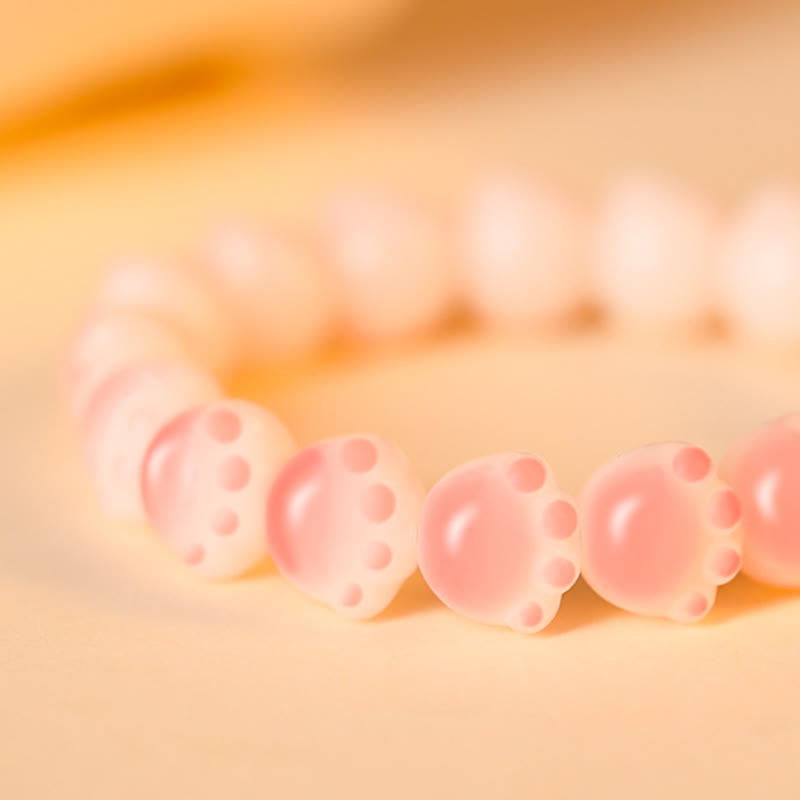 KarmaRipple's Authentic Bodhi Seed Lovely Paw Fortunate Cat Paw Peace Bracelet p15