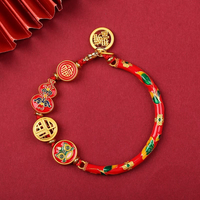 KarmaRipple's Tibetan Gourd Fortune Happiness Lion Wealth Fortune Bracelet p15