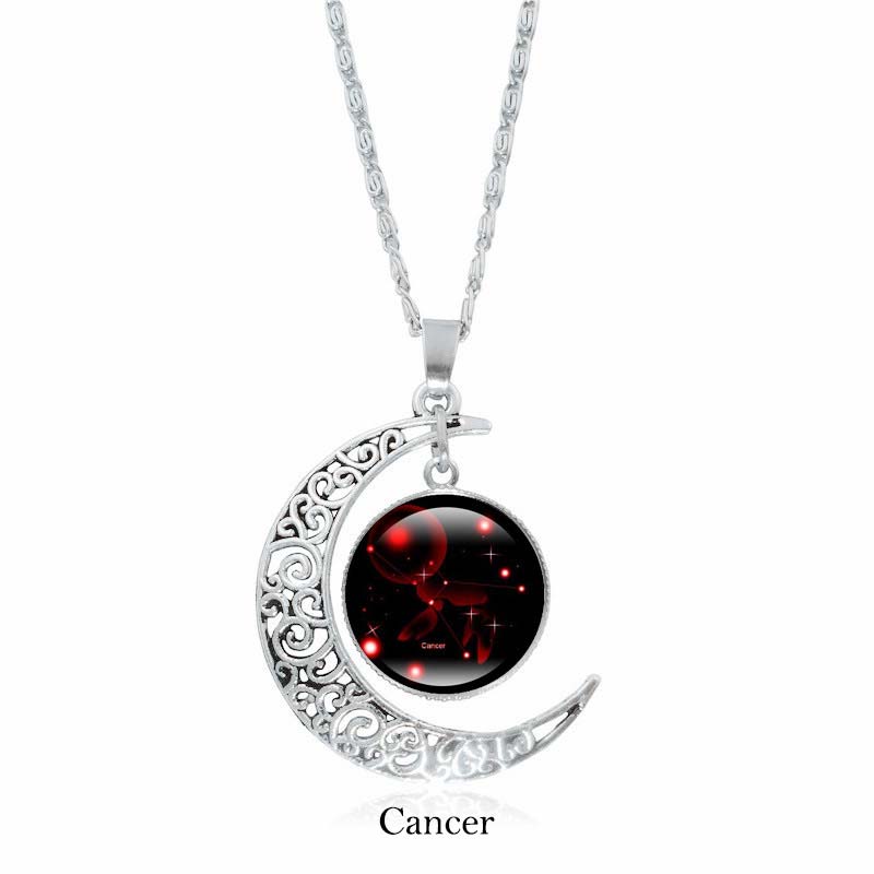KarmaRipple's 12 Constellations of the Zodiac Moon Protection Pendant Chain Necklace p22