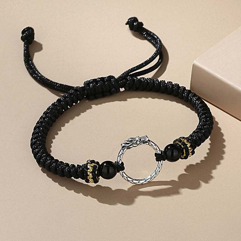 KarmaRipple's Handmade 925 Sterling Silver Year of the Dragon Phoenix Peace Buckle Fortune Pair Bracelet p18