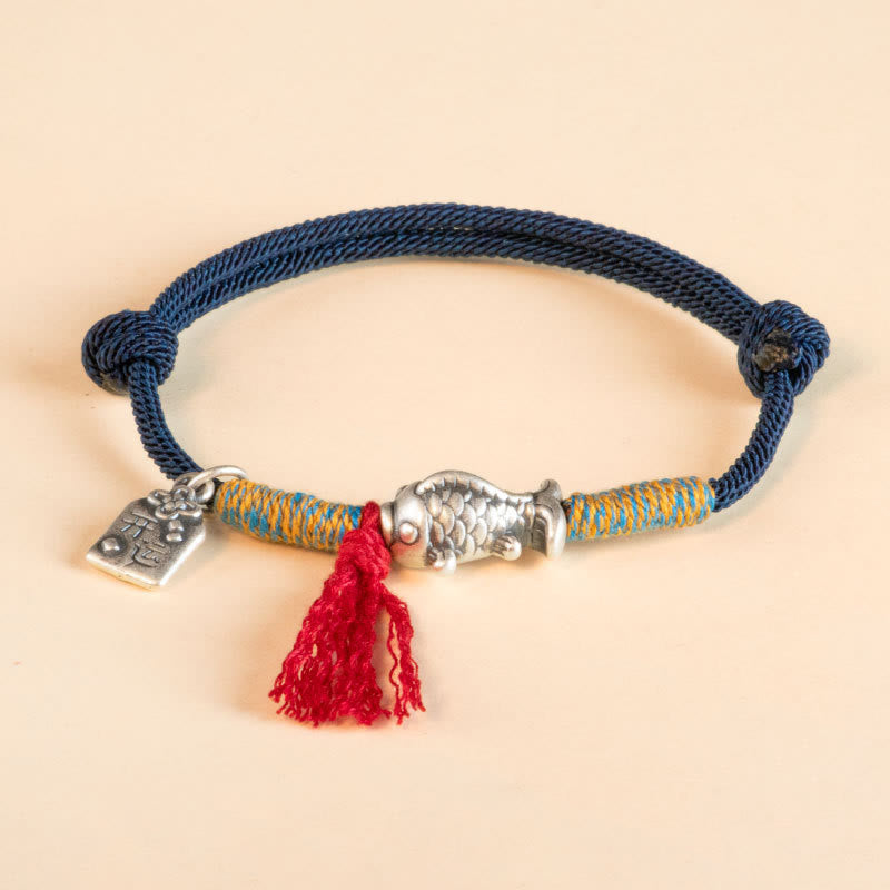 KarmaRipple's 999 Sterling Silver Red String Fortunate Koi Fish Protection Bracelet p18