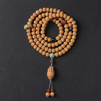 Bracelet de richesse en perles dzi à trois yeux Bodhi Seed de KarmaRipple, talisman de main de Bouddha