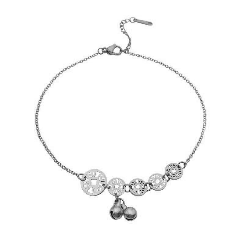 KarmaRipple's Bronze Coins Bell Talisman Titanium Steel Strengthen Anklet p3