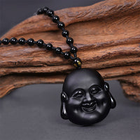 Collier pendentif purificateur en obsidienne noire authentique de KarmaRipple