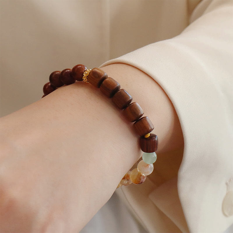 KarmaRipple's Sandalwood Rosewood Citrine Protection Bracelet p5