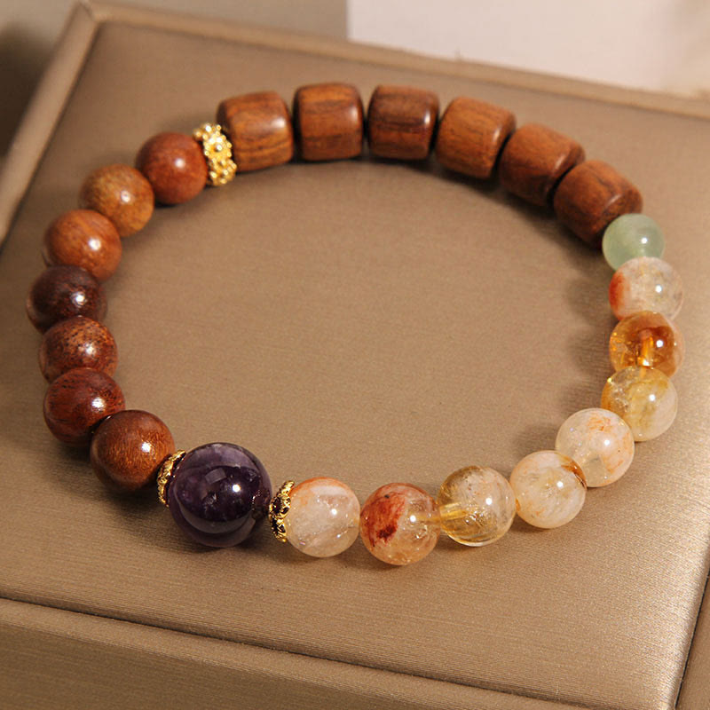 KarmaRipple's Sandalwood Rosewood Citrine Protection Bracelet p3