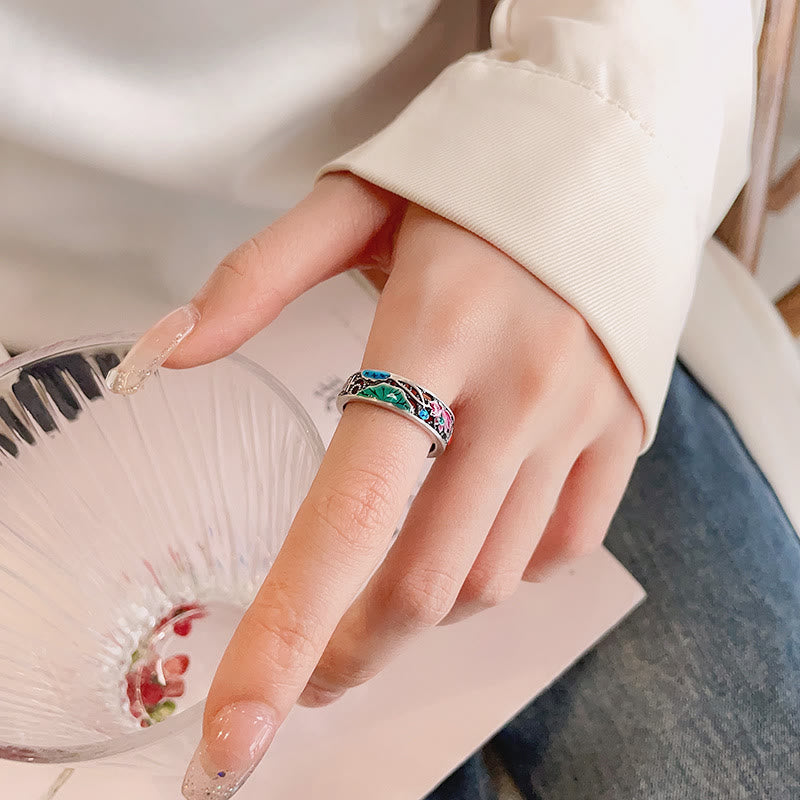 KarmaRipple's 925 Sterling Silver Koi Fish Lotus Fortune Everything Goes Well Ring p8