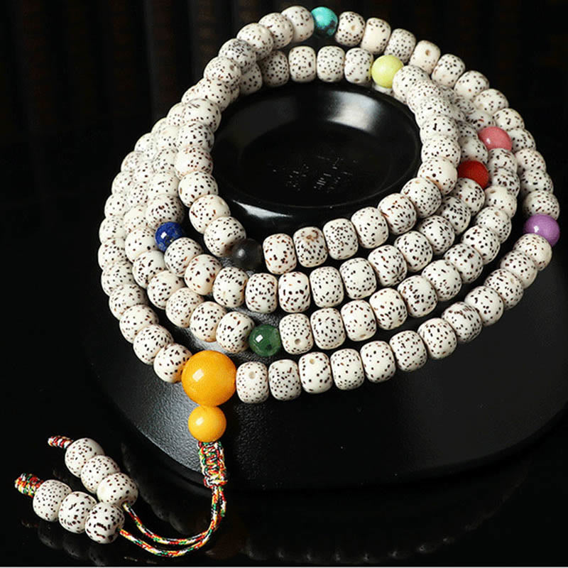 KarmaRipple's Tibetan Bodhi Seed Amber Agate Wealth Bracelet p7