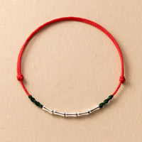 Bracelet en corde ultra-fine tissée en argent sterling 925 et bambou de KarmaRipple