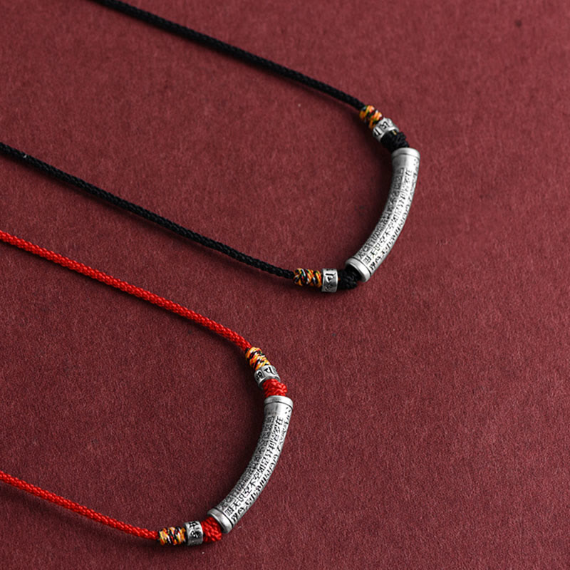 KarmaRipple's 999 Sterling Silver Six True Word Heart Sutra String Pendant Necklace p19