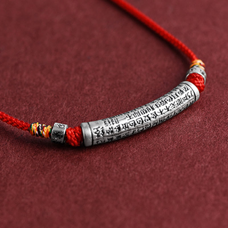 KarmaRipple's 999 Sterling Silver Six True Word Heart Sutra String Pendant Necklace p17