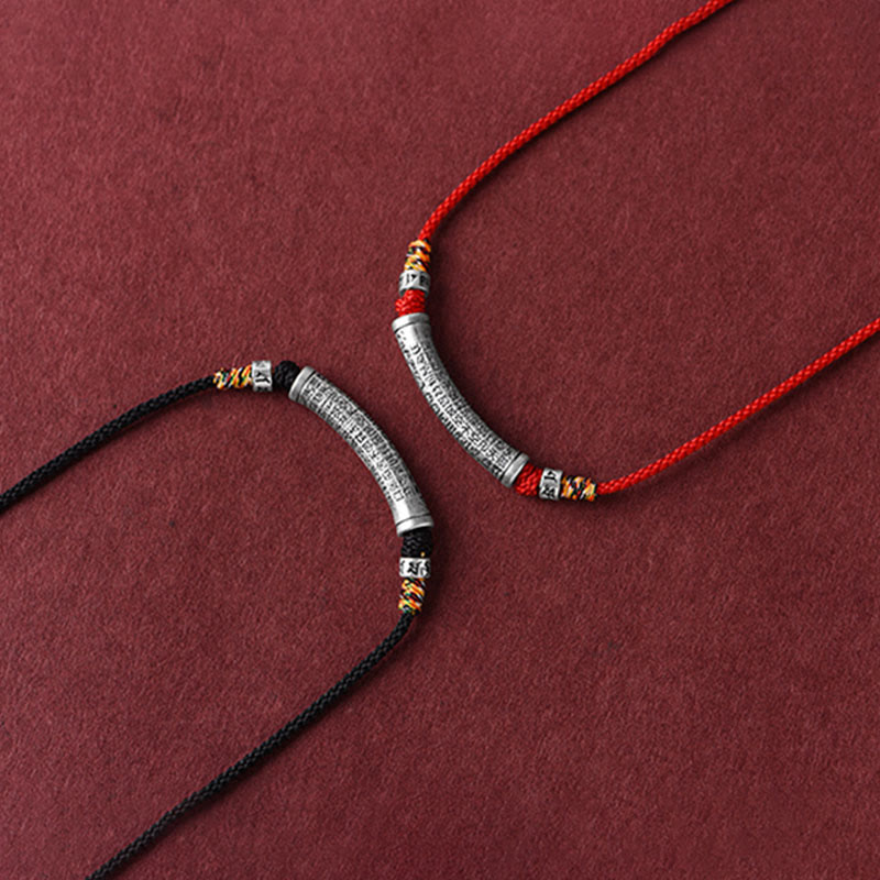 KarmaRipple's 999 Sterling Silver Six True Word Heart Sutra String Pendant Necklace p18