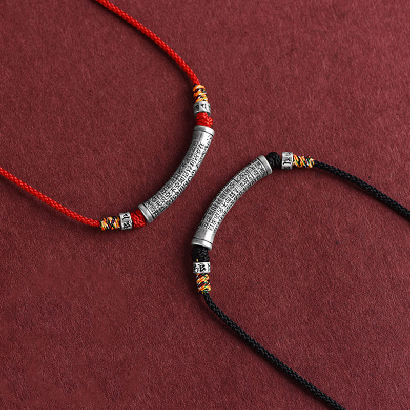 KarmaRipple's 999 Sterling Silver Six True Word Heart Sutra String Pendant Necklace p20