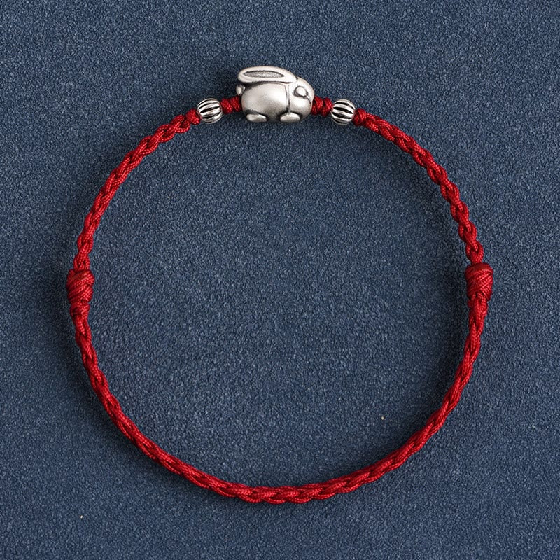 KarmaRipple's Handmade 999 Sterling Silver Rabbit Luck?Rope Bracelet Anklet p30
