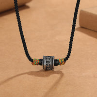 Collier avec pendentif en corde de sagesse en bronze Om Mani Padme Hum Swastika PiXiu de KarmaRipple