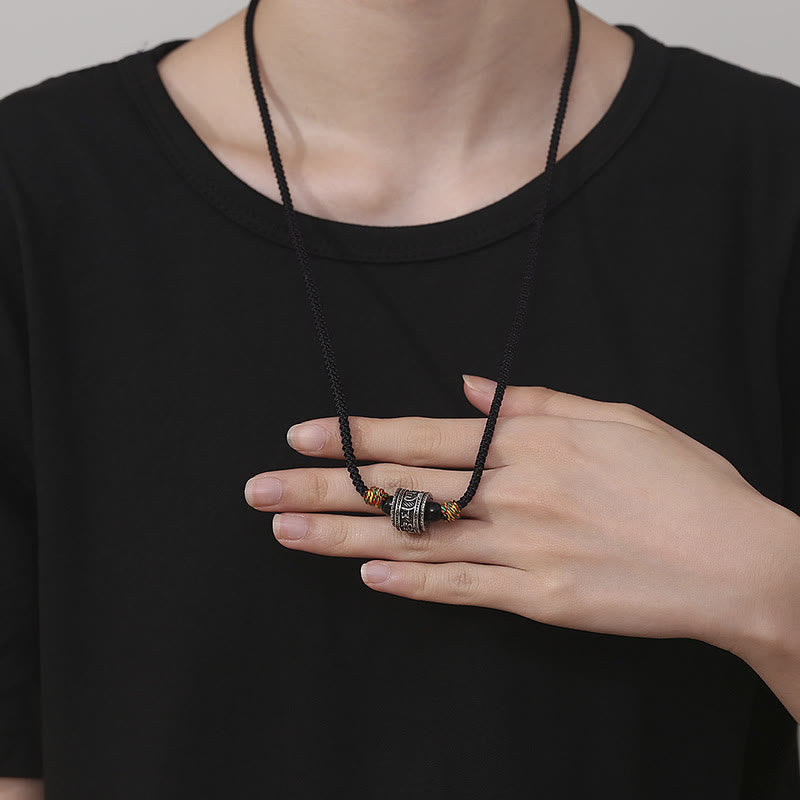 KarmaRipple's Tibet Om Mani Padme Hum Swastika PiXiu Bronze Wisdom Rope Pendant Necklace p5