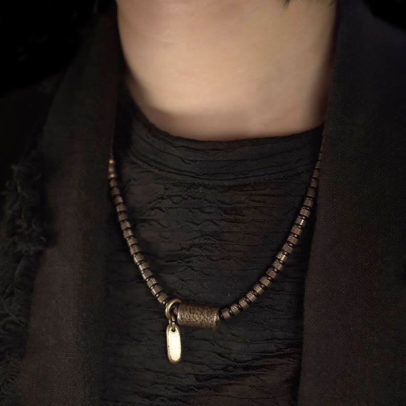 KarmaRipple's Balancing Tibetan Ebony Wood Beadwork Bronze Multilayered Bracelet p4